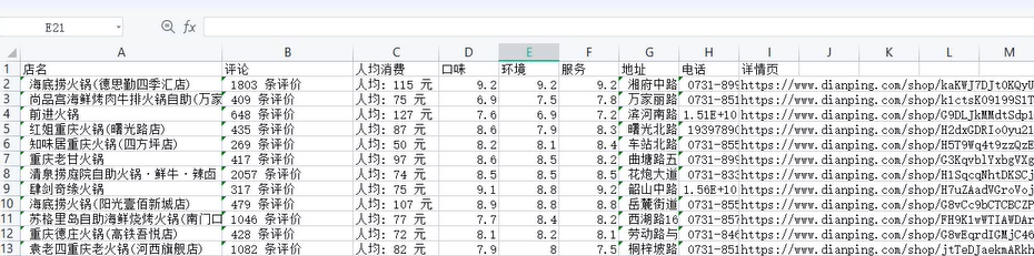 Python批量爬取大众点评数据