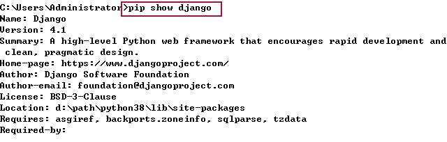Django 使用cmd 创建工程