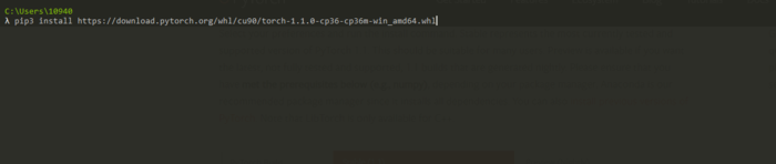 Windows中安装Pytorch和Torch