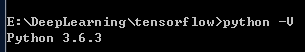 windows7 64位安装tensorflow 1.4.0 CPU版本