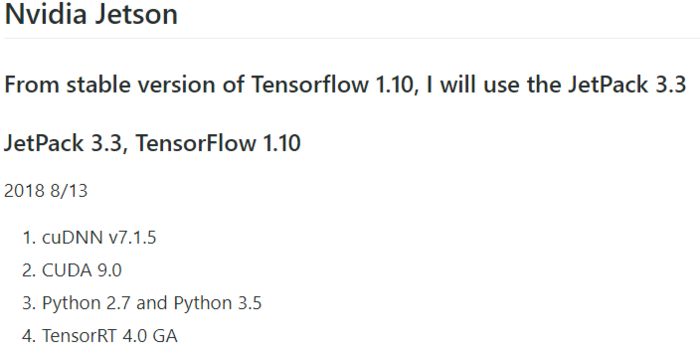 Jetson tx2的tensorflow keras环境搭建