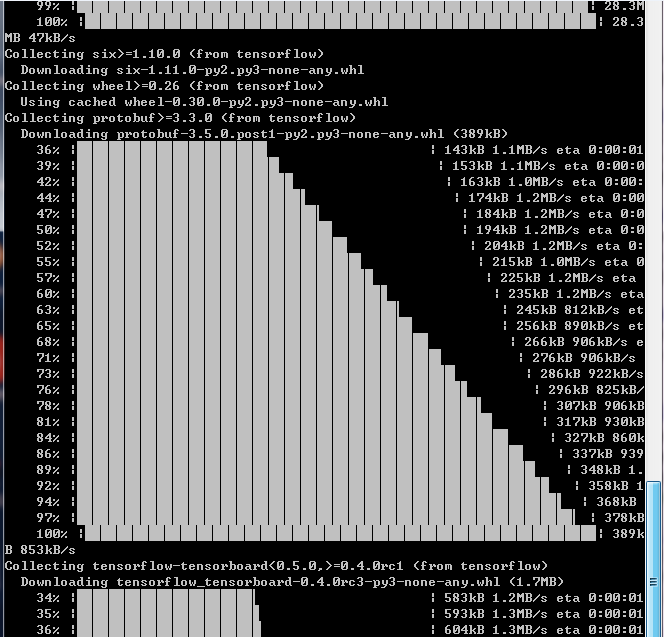 windows7 64位安装tensorflow 1.4.0 CPU版本