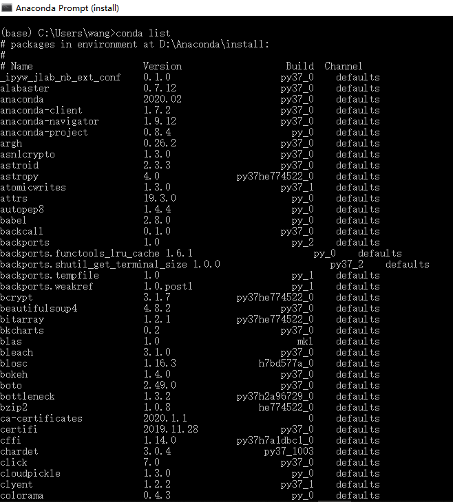 Anaconda+tensorflow 安装