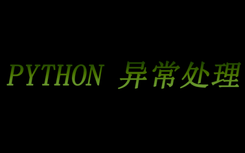 python 自定义异常/raise关键字抛出异常