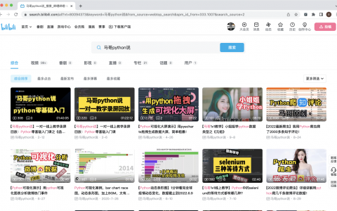 【Python爬虫案例】用python爬1000条哔哩哔哩搜索结果