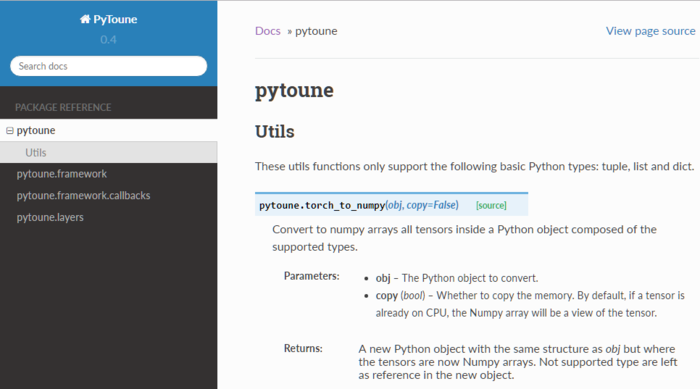 PyToune:一款类Keras的PyTorch框架