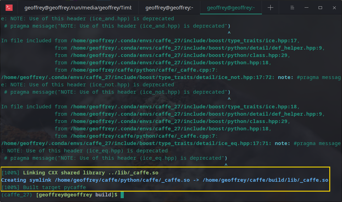 最便捷的caffe编译方法 ---- cmake+anaconda虚拟环境