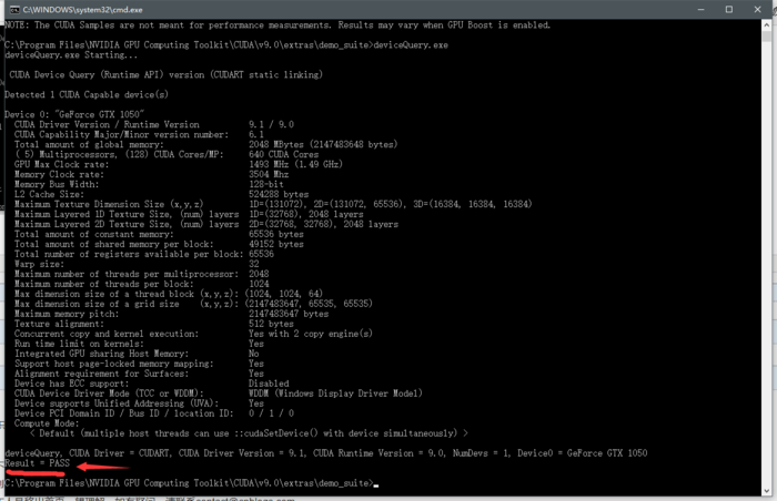 windows下设置GPU加速tensorflow运算（GT1050）