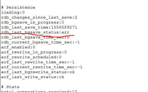 Redis报错：redis.exceptions.ResponseError: MISCONF Redis is configured to save RDB snap
