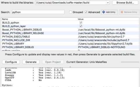 Mac OSX (EI Capitan)搭建Caffe环境并配置python接口