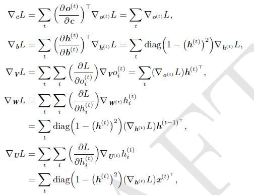 《Deep Learning》学习5——循环神经网络梯度计算