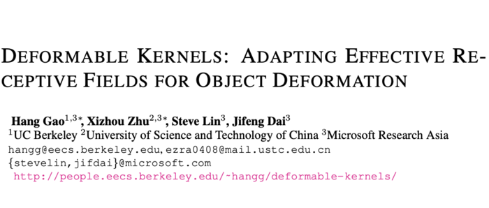 可变形卷积系列(三) Deformable Kernels，创意满满的可变形卷积核 |  ICLR 2020