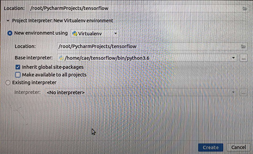 Ubuntu系统下在PyCharm里用virtualenv集成TensorFlow