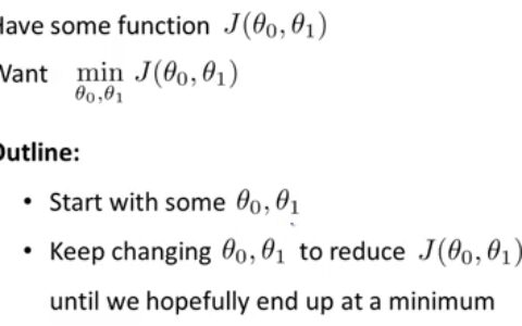 Andrew Ng机器学习算法入门(四):阶梯下降算法