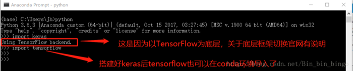 windows10（64位）Anaconda3+Python3.6搭建Tensorflow（cpu版本）及keras