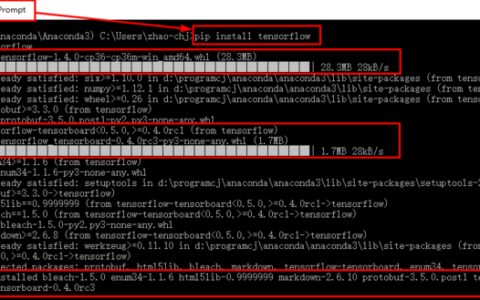 windows下Anaconda3配置TensorFlow深度学习库